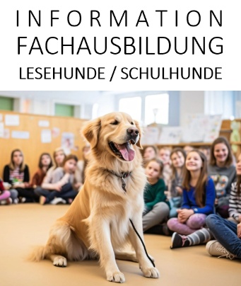 Information Fachausbildung Lesehunde Schulhunde